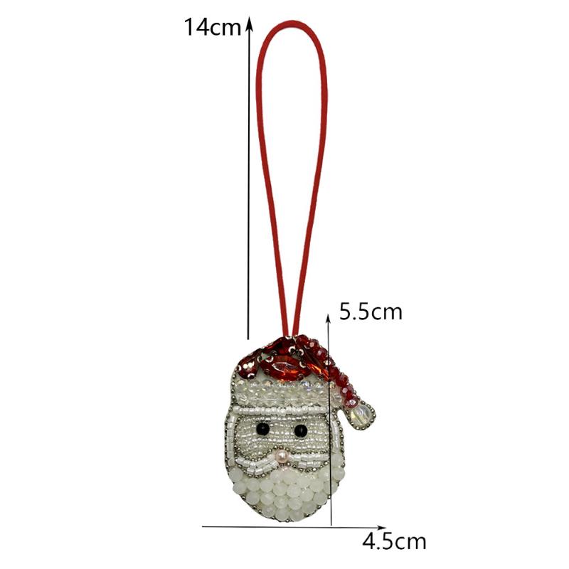 Weihnanhänger Süßes DIY Handgemachter Perlenbeutelanhänger Schneemann Pailletten Schlüsselanhänger Stoffdekorationen Für Bekleidungszubehör