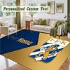 Crystal Velvet Square Rug Custom Nameifk göteborg Pattern Non Slip Home Floor Decor Rug
