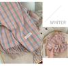 Warm Soft Scarf Plaid Print Women Shawl New Mohair Wool Scarf  Women