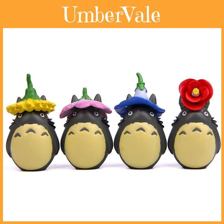 My Neighbor Totoro Cartoon Resin Art Piece With Flower Design For Celebration And Collectors Display