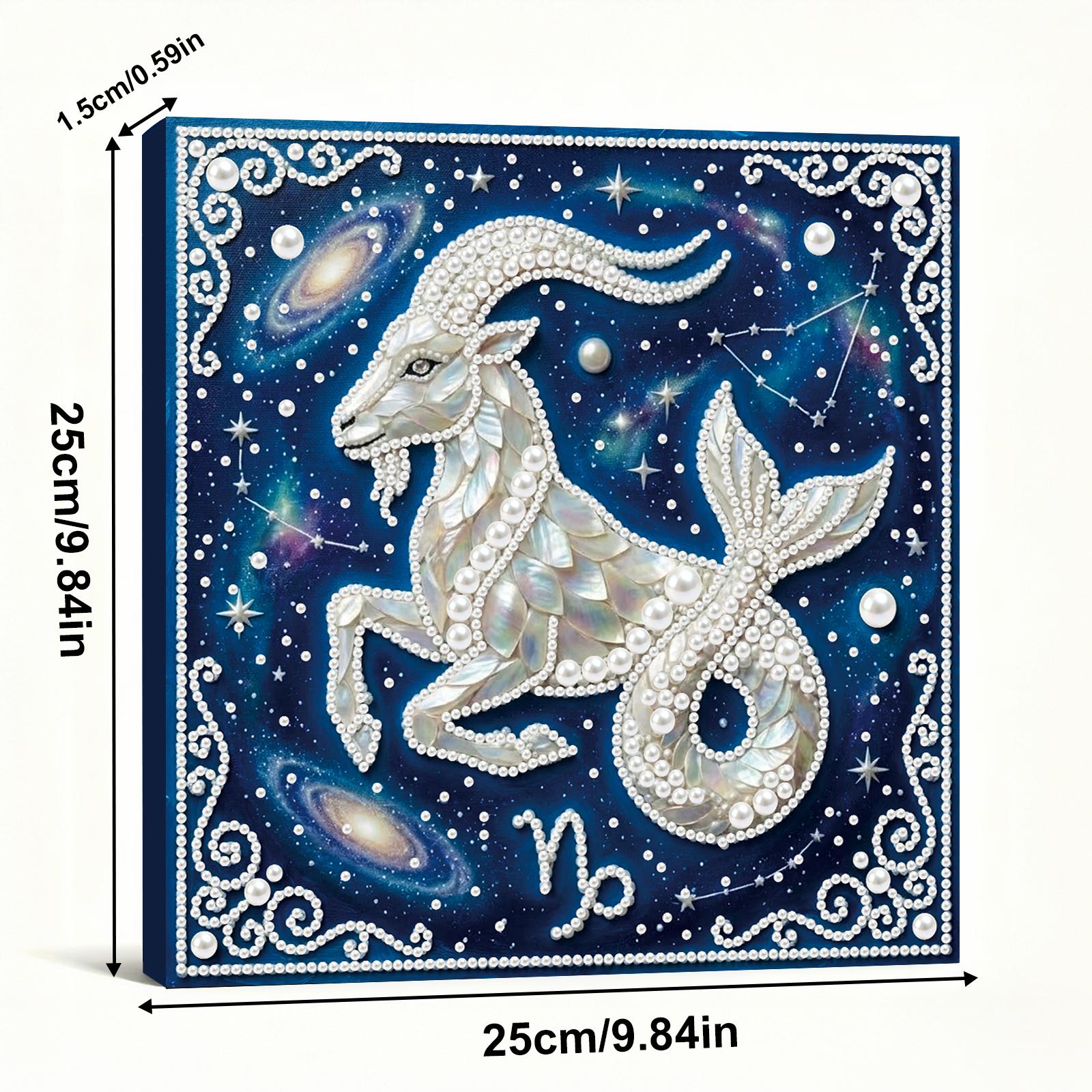 

DIY Constellation Pearl Painting Art Kit for Adults/Beginners Gift Idea Home Decor Pearl Dot Painting Tool 25x25cm With Frame
