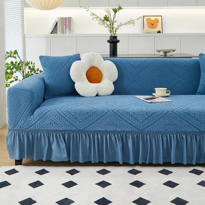 Skirt Sofa Cover New Anti Cat Claw All Inclusive Universal Cover All Seasons Dustproof Elastic Protective Cover