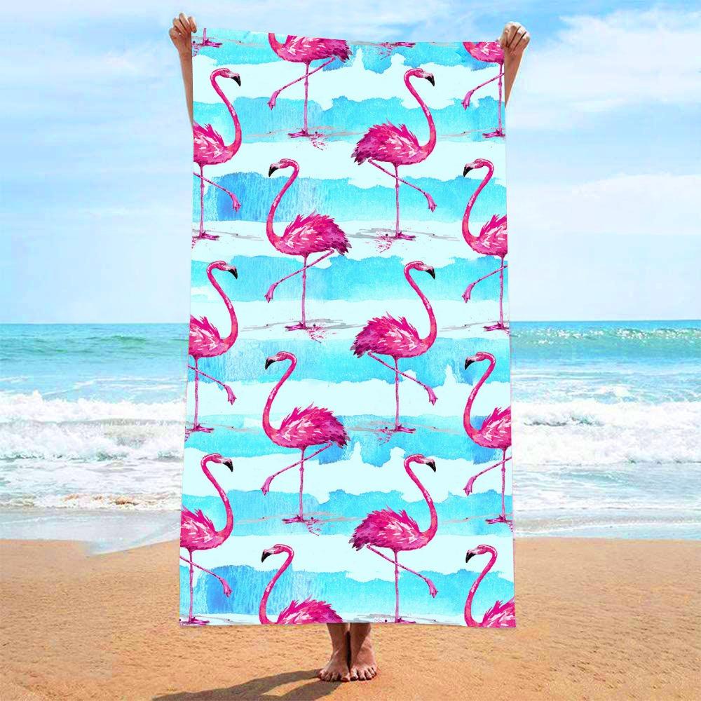 

Large Ocean Scenery Beach Towel Polyester Quick Dry Sandproof Bath Towels Tropical Palm Tree Summer Outdoor Pool Travel Blanket W30*H60(CM)