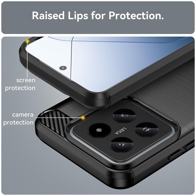 Anglies pluošto tekstūros TPU dėklas, skirtas Xiaomi 14 13T 13 12T Pro Lite 12X Mi 11 Lite 5G smūgiams atsparus apsauginis dangtelis Shell Funda Coque