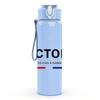 1PC Victory Simple Letter Typography 750ml Color Plastic Sports Water Bottle Leakproof Flip Straw Lid Suitable for Sports Office Home Use
