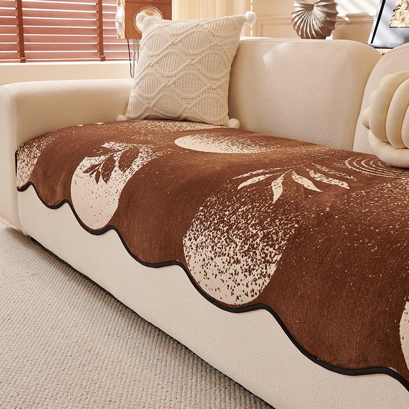 New Straight-Row Sofa Cover Cloth Four-Season Universal Non-Slip Seat Cushion Light French Special-Shaped Irregular Sofa Cushion