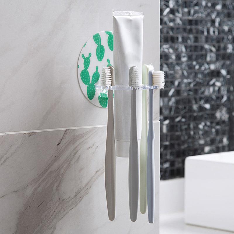 Kreatives Badezimmer für Zuhause, kein Bohren, lustige Aufbewahrung für Zahnbürstenhalter, multifunktionaler Zahnhalter mit Rasierhaken zur Wandmontage
