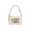 X Peanuts Snoopy Collaboration Nolita 19 Cartoon Print Hardware Accessories Litchi Grain Leather Mahjong Bag Handbag Small CBM76-IMCAH