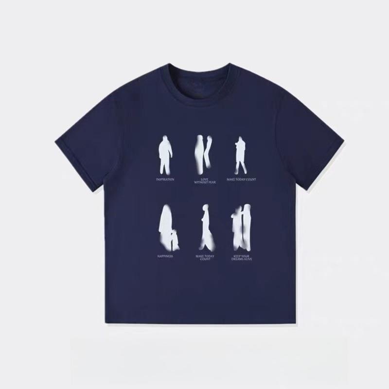 Soft Comfy Cotton Abstract Silhouette Graphic Unisex TShirt Summer Streetwear Inspirational Print Loose Short Sleeve Tee