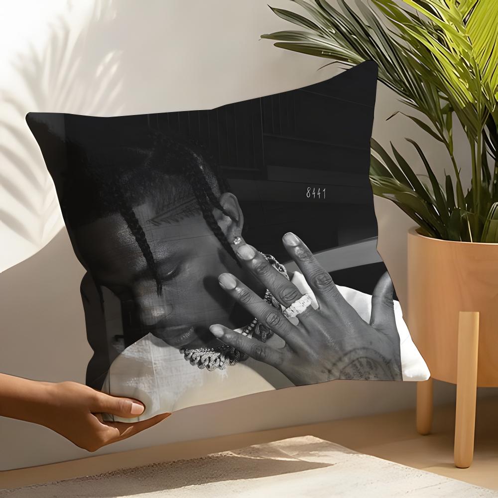 Legendary Rapper T-Travis Scott Pillow Case Linen Cushion Covers For Decorative Sofa Home Pillows Case Car Chair Pillows Cases
