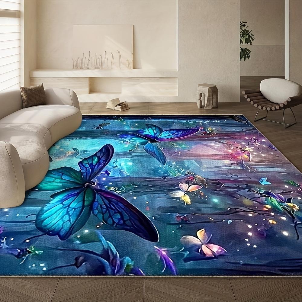 

Retro Floral Pattern Floral Washable Modern Carpet Ultra-soft and Durable Non-slip Suitable for Living Room, Bedroom, Kitchen 50X80CM