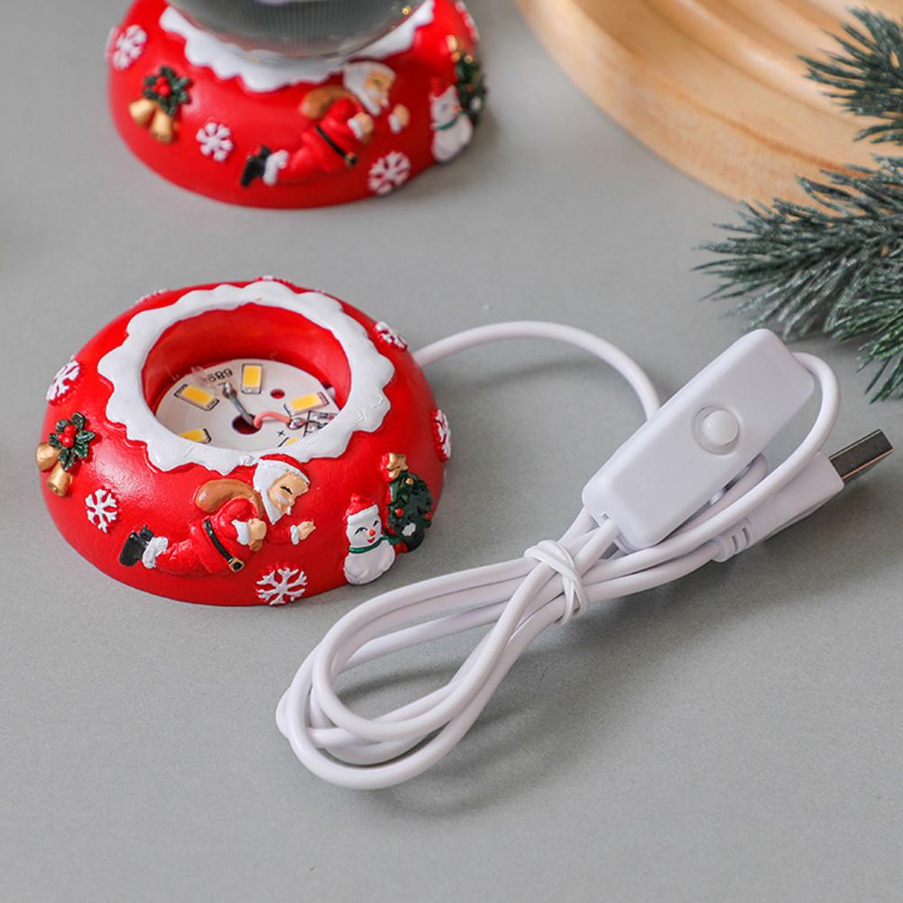 Christmas Crystals Ball Desk Ornament Bedroom Ornament Decoration Photo Frame Handmade Glass Bedside Sleep Light Christmas Gifts