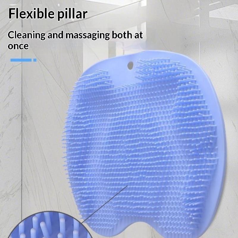Multifunkční silikonová protiskluzová podložka do sprchy s přísavkami Exfoliační masážní nástroj pro odstranění odumřelé kůže z chodidel a zad Použití v koupelně