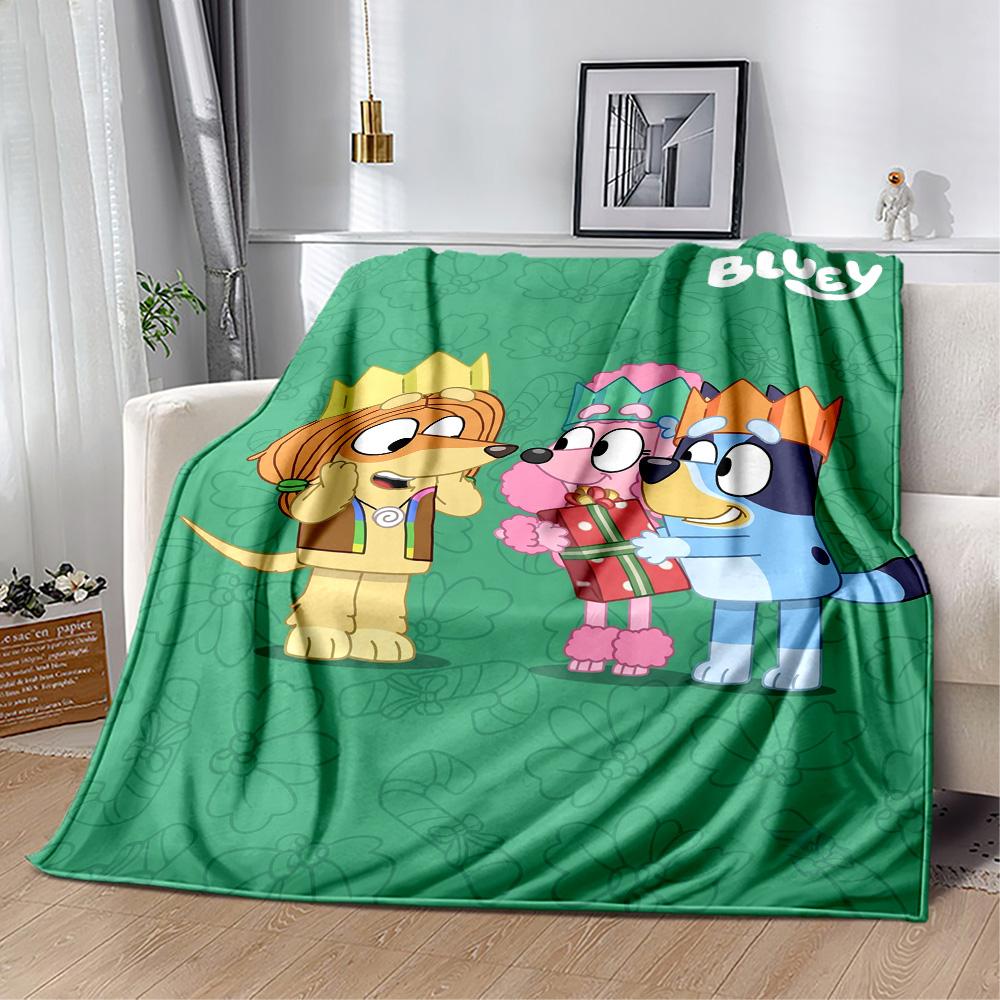 Bluey's Festive Friends Blanket Ultra-Soft Great for Couch Bed Picnics All-Season Use Modern Style Suitable for Gifting Relatives and Friends