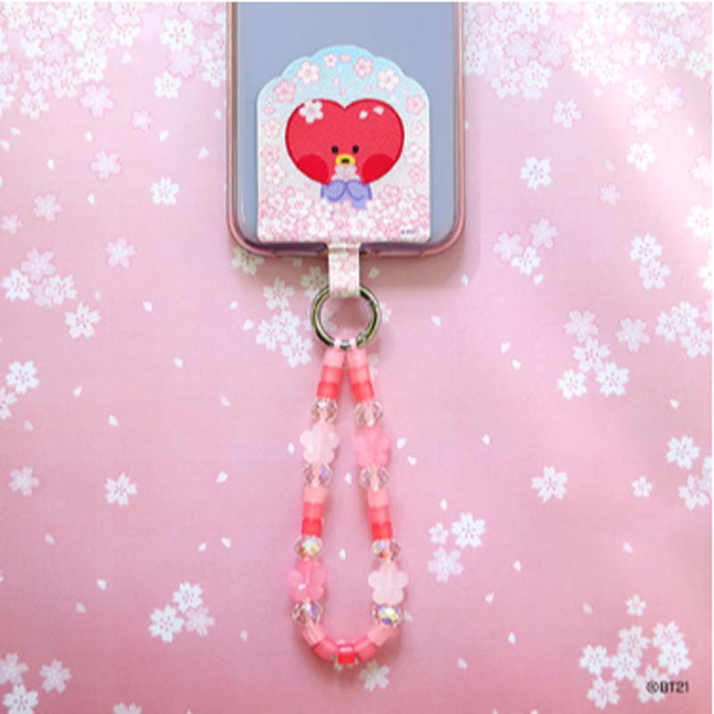

BTS BT21 Официальный держатель для телефона Cherry Blossom, аутентичный TATA