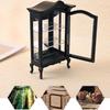 Classical Wood Miniature Storage Cabinet For 1/12 Dollhouses Accessories Decorative Display Shelf for Craft Model Project
