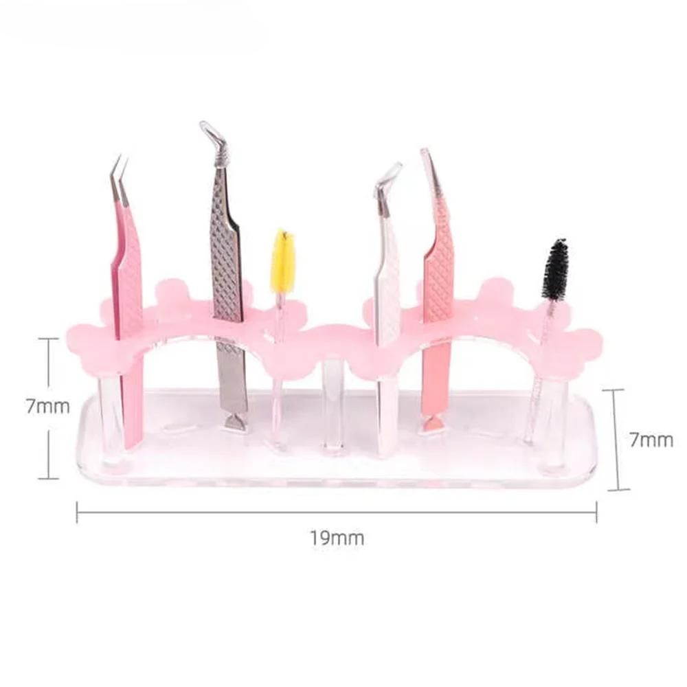 Pink Hold Tweezers Lash Tools Eyelash Holder For Eyelash Extension Lash Tile Eyelash Shape Tweezers Holder