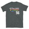 Basebolltröja Nummer 56 HBTQ-inkluderande Regnbågsfärgad Kortärmad Unisex T-shirt