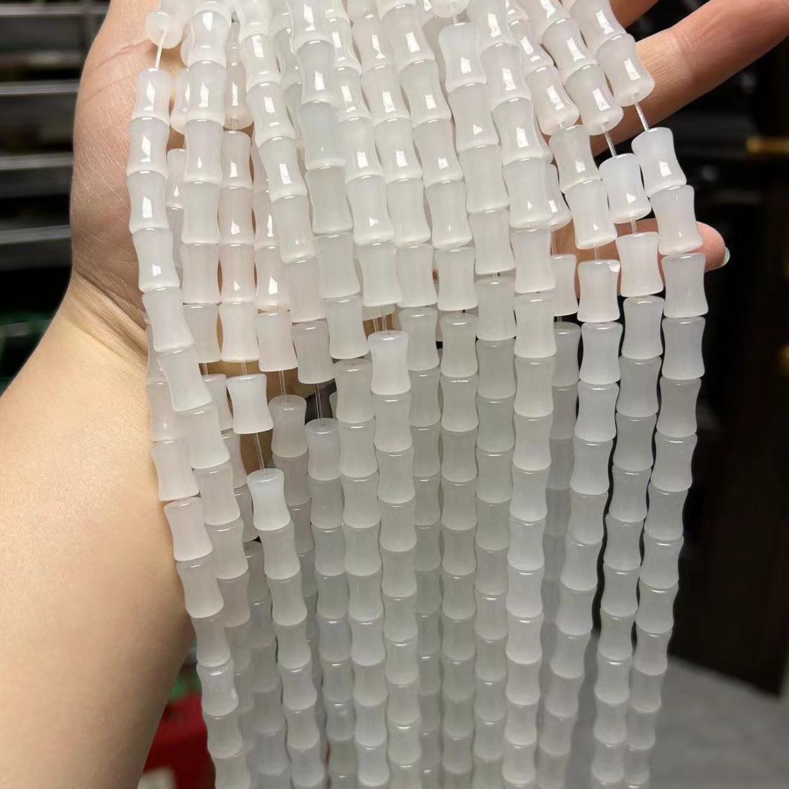 

Сделай сам Разноцветные 8x12 мм Бусины в форме бамбукового сустава: Натуральный белый, зеленый, розовый, серый авантюрин для имитации нефритовых браслетов и ожерелий 38cm Strand