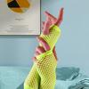1 Pair Performance Gloves Hollow Out Fishnet Thin High Elasticity Fingerless Thin See-through Cosplay Club Party Festivals Gloves