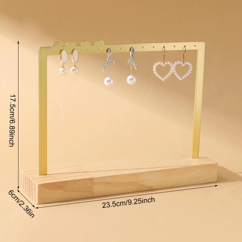 Jewelry Organizer Metal Jewelry Rack Desktop Stud Earring Drop Earrings Display Storage Stand Jewellery Showcase Props