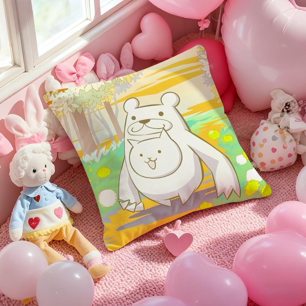 The Battle Cats Game Cushion Cover Pattern Printed Pillowcase for Living Room Sofa Cushion Cover & Bedroom Decor