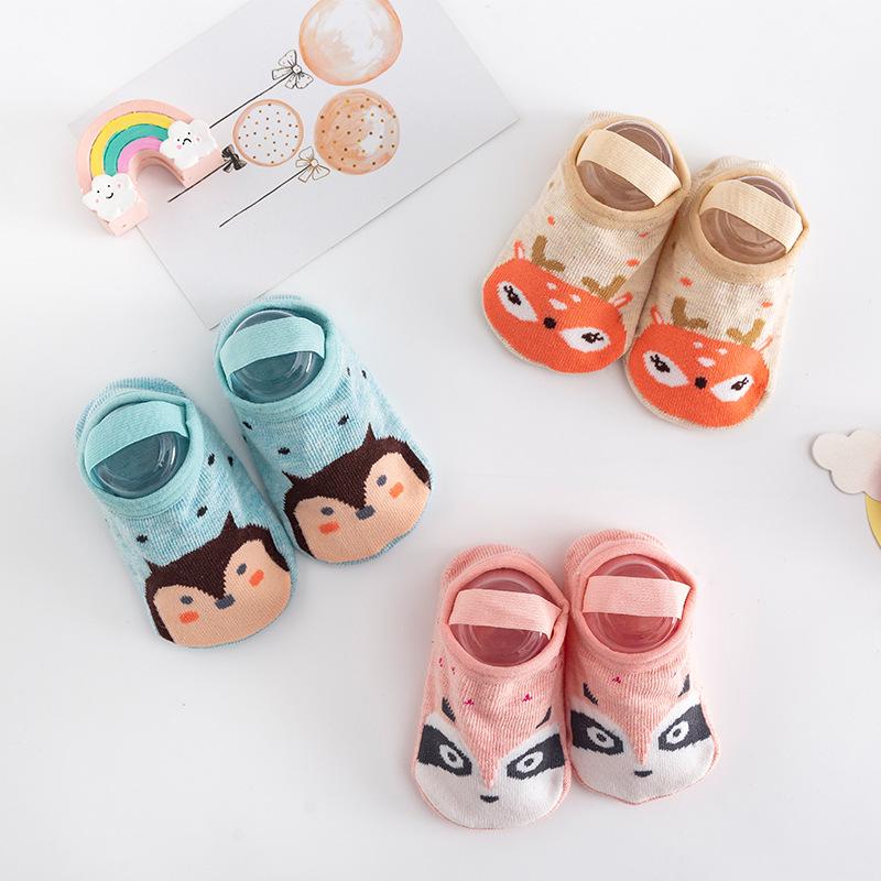 2025 Pure Cotton Non-Slip Baby Cartoon Walking Socks - Spring/Summer