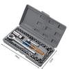 40pcs Hand Tool Sets Car Repair Tool Set Mechanical Tools Box for Home 1/4 3/8 Inch Socket Wrench Set Ratchet Screwdriver Kit