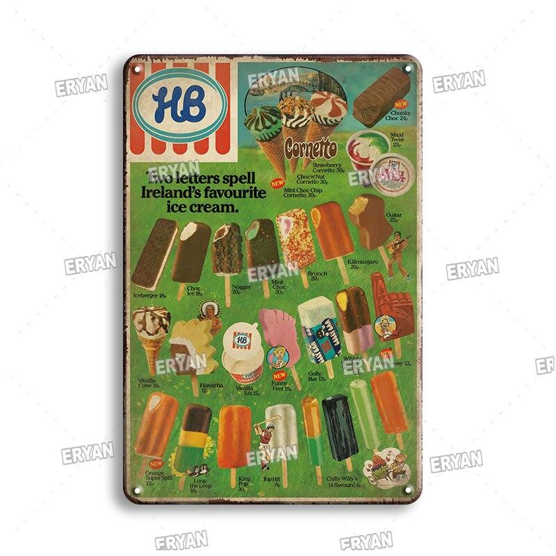 Vintage Coffee Metal Tin Sign  Retro Kitchen Art Wall Decor  Delicate Cooking Plate  Fast Food Plaque  Metal Poster for Home
