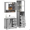 VidaXL Bathroom Furniture Set 3 Pcs Sonoma Grey, Storage Cabinet, Bathroom Cabinet, Vanity Unit 3301168