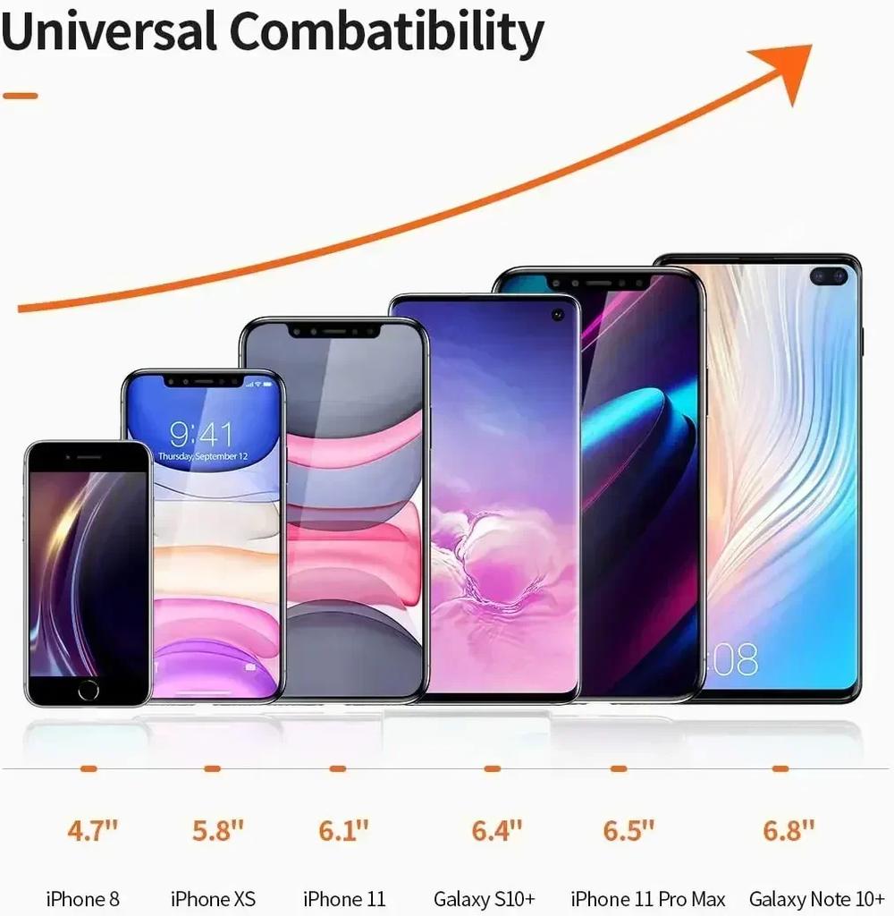 Universal Car Phone Holder Stand Auto Clamp Strong Grip 360 Rotatable Air Vent Car Bracket For iPhone Pro Max Samsung All Phones