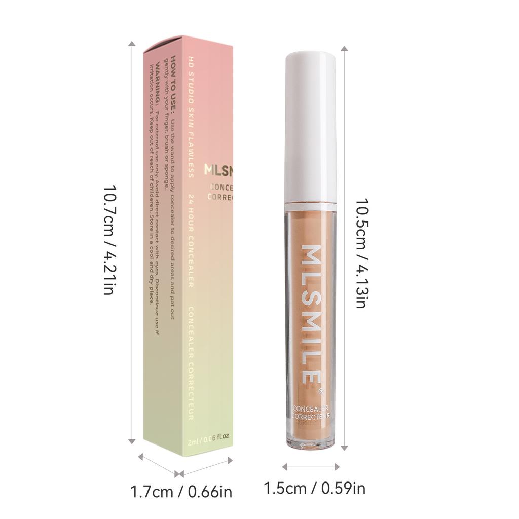 MLSMILE Colored concealer, facial brightening, contouring, darkening, eye circles and tear troughs toner foundation