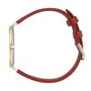 Gucci 25H Gold Dial Watch Red Leather Strap YA163415