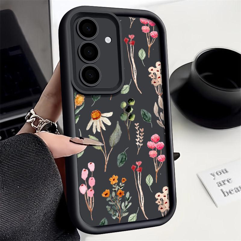 Colored Plants Case For Samsung Galaxy S25 Edge S24 S23 Ultra Plus S24 S21 FE A56 A53 A54 A16 A35 A15 A55 5G Soft Phone Cover