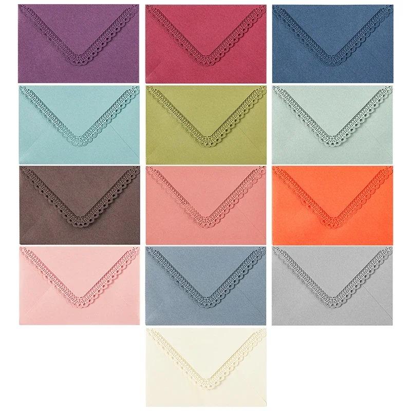 10 szt. Puste Koperty na Zaproszenia Ślubne Biznesowe Wysokiej Jakości Papier 116g Artykuły Papiernicze Przechowywanie