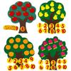 All 4 Styles Cartoon Fruit Tree Non-woven DIY Felt Set Apple Pear Orange Peach Shaped Festival Party Souvenirs Carnival Gift ZYF
