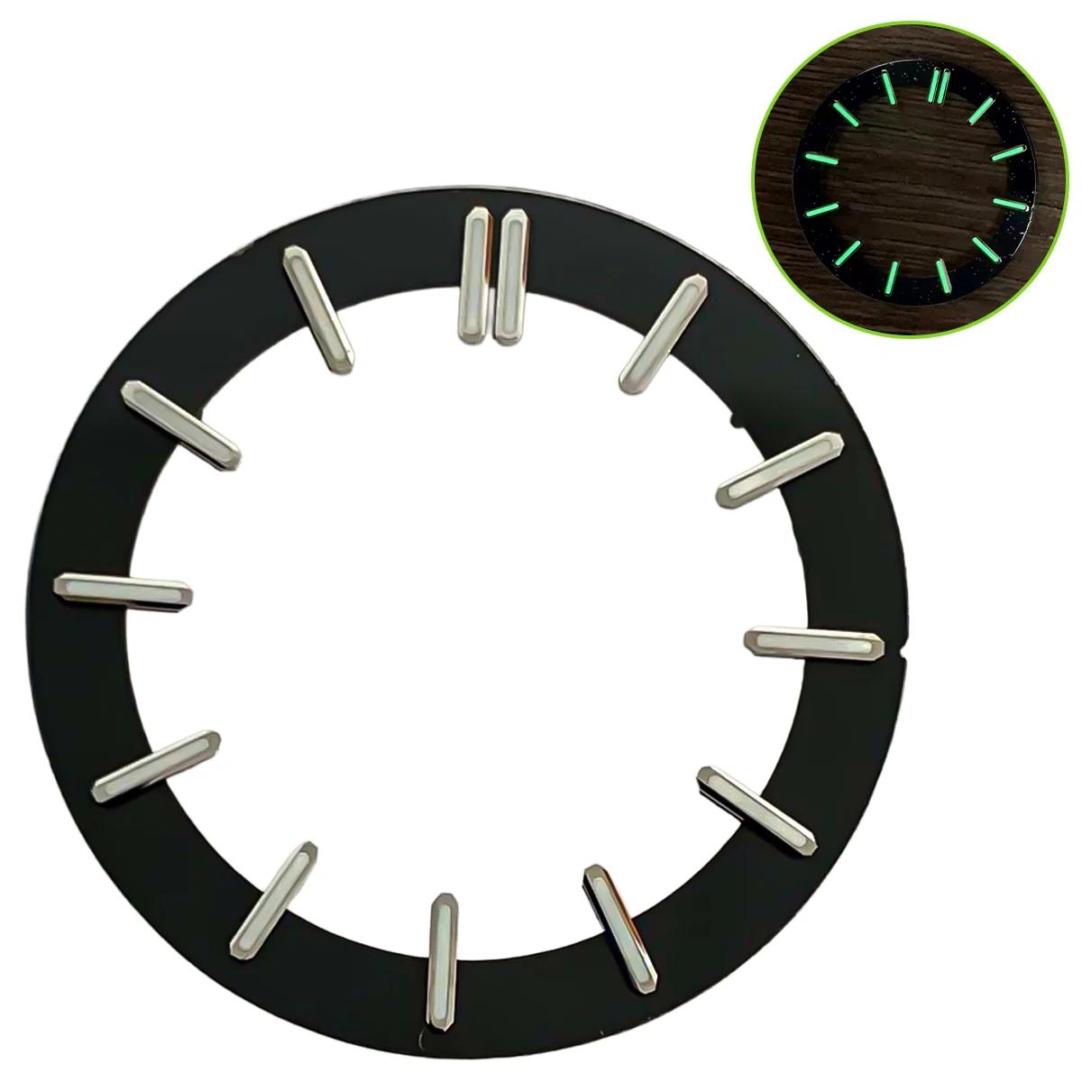 NH70 31.8MM Прозрачный циферблат для часов для механизма NH70 Зеленый люминесцентный литер для механизма NH35 Аксессуары для циферблата