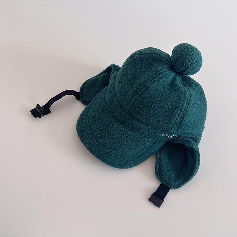1 European American Style Childrens Plush Ear Protection Baseball Cap Suitable Retro Versatile Outdoor Commuting in Winter