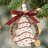Round Christmas Decoration Double-layered Christmas Hanging Ornament Holiday Party