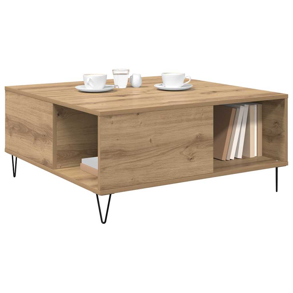 Artisan Oak Coffee Table 80 x 80 x 36.5 cm Particleboard