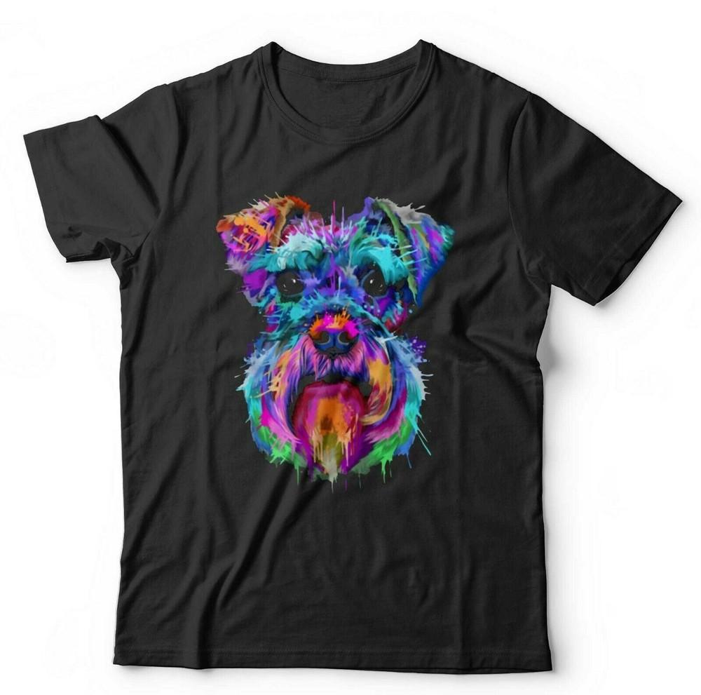 Schnauzer Art Splash T-Shirt Unisex und Kinder - Hund, Haustier, Niedlich, Rasse