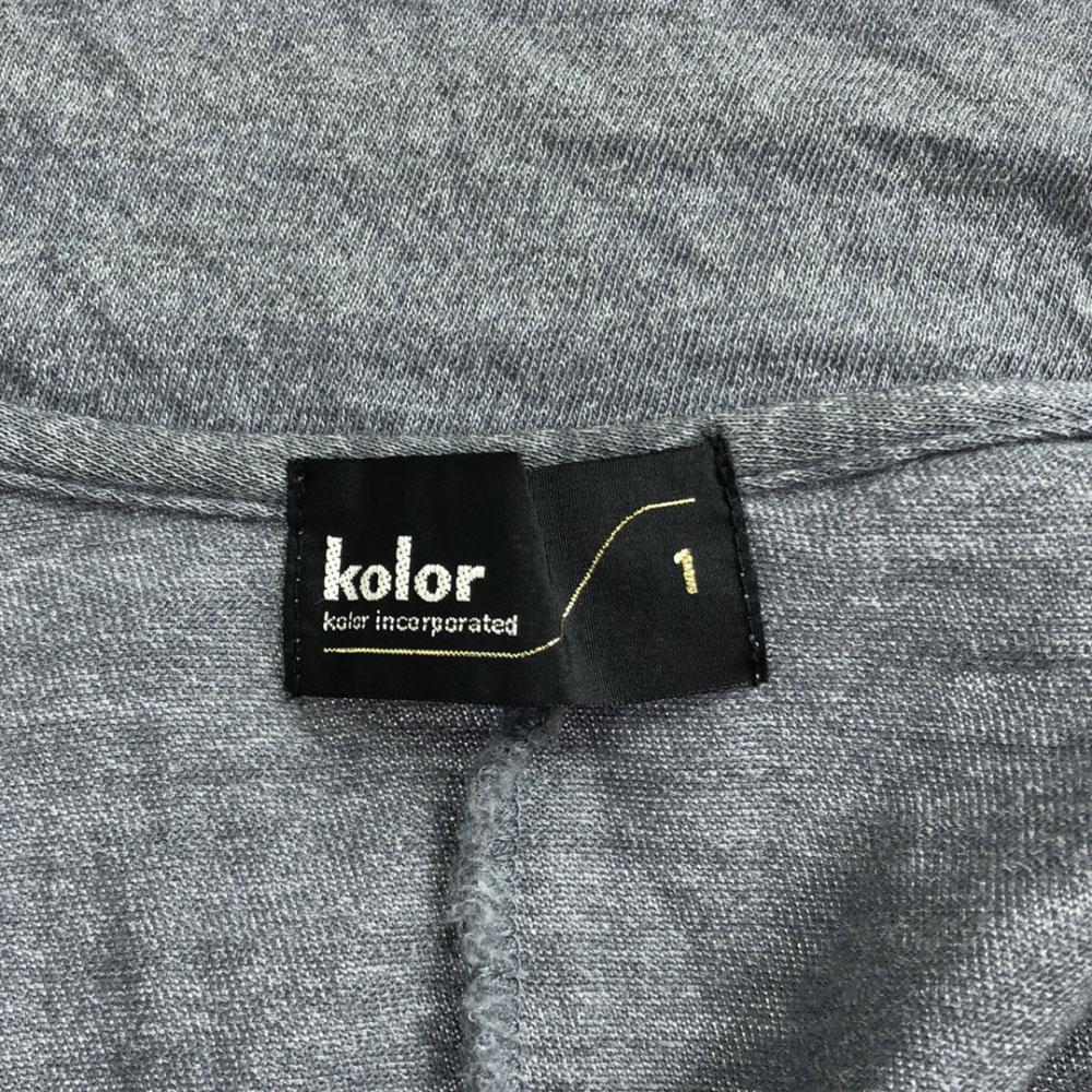 kolor Made in Japan Wool Blend cut off Knit jacket 1 gray cardigan Men's Used