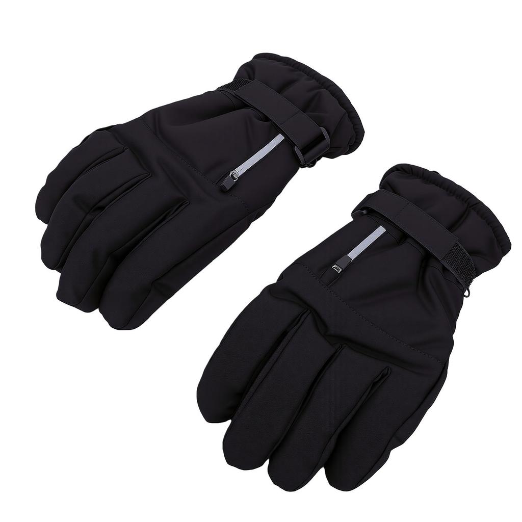 Winter Rainproof Ski Gloves Thermal Touchscreen for Men Women Insulation Extended Wrist Snow Sports Riding Black