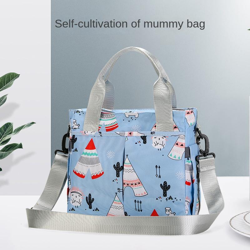 Mommy Bag Fashion Printed Handbag Women's Large Capacity Single Shoulder Crossbody Mother and Baby Bag Portable Storage Bag