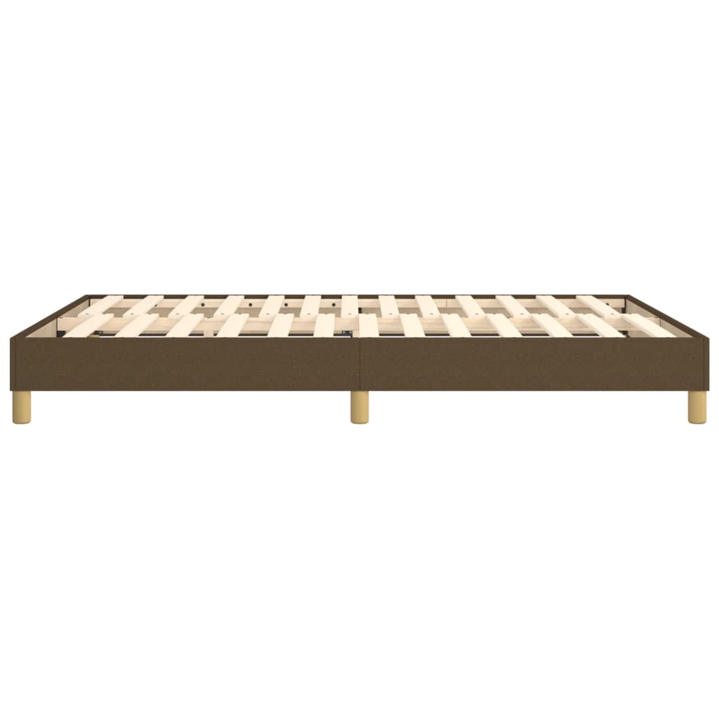 Vidaxl Bed Frame Without Mattress, Dark Brown, 140X190 Cm, Fabric
