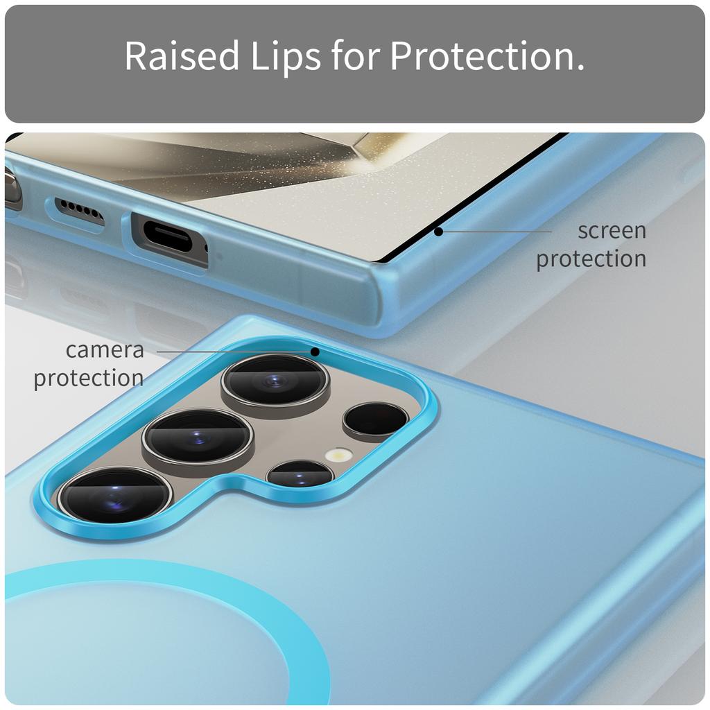 Magnetické Luxusní Matné Průsvitné Pouzdro Armor Pro Samsung Galaxy S25 Ultra S25 Plus SamsungS25 5G Kryt pro Bezdrátové Nabíjení Magsafe