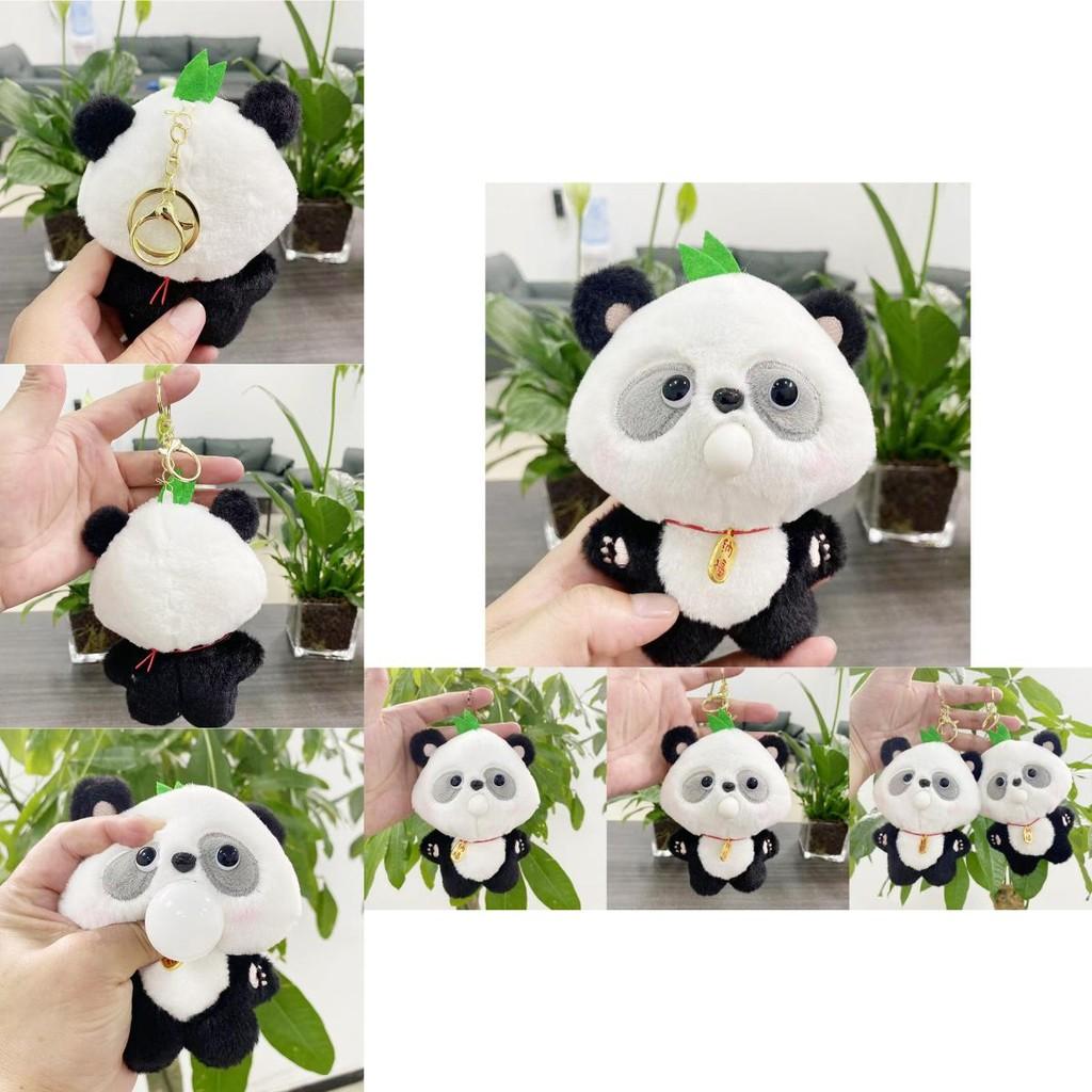 Whimsical Plush Panda Keychain Doll 12cm Cute Soft Toy With Pp Cotton Filling Ideal For Gifts