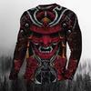 Super Cool Vintage Japanese Samurai Men's T-shirt O-Neck Cotton Men's Clothing Oversized Casual Long Sleeve Tops 3D Printed T Shirts