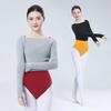 Autumn and Winter Women's Ballet Dance Training Clothes One-shoulder Sweater Adult Modern Dance Long-sleeved Pullover Warm Tops
