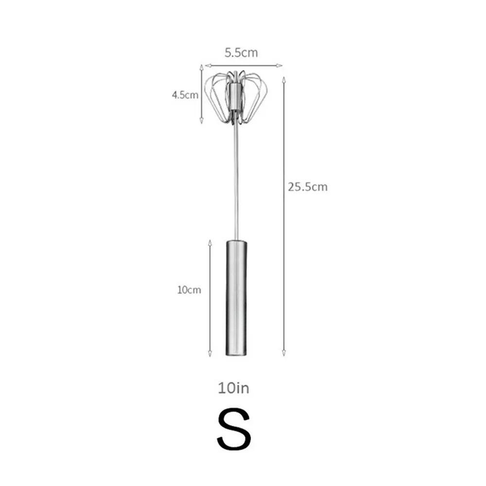Manual Pressure Rotary Blender Coffee Milk Mixer Handheld Egg Blender Kitchen Baking Cooking Tool